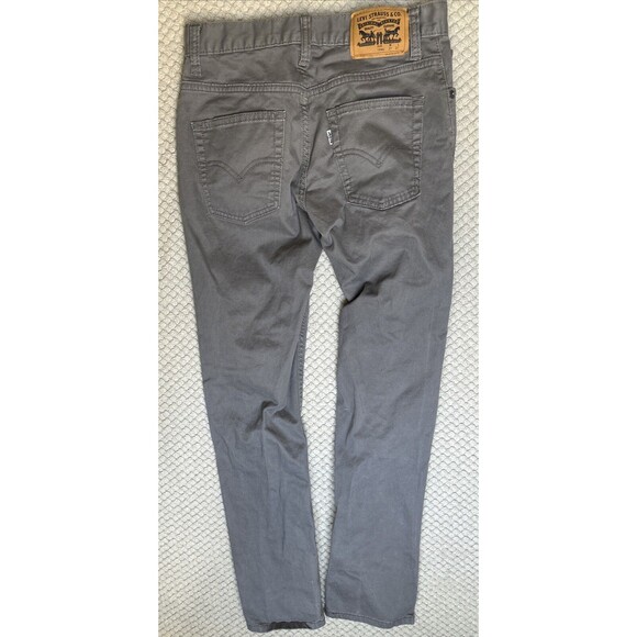 Levi's 511 Slim Tapered PANTS - Gray Khaki - Mens Tag  27X27 Measures 27x28 - Picture 15 of 15
